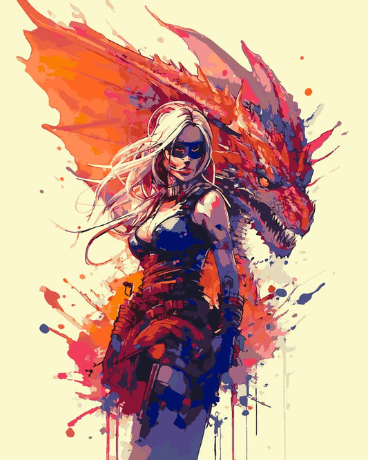 Paint By Numbers - Dragon 007 - by Guenter Puschmann