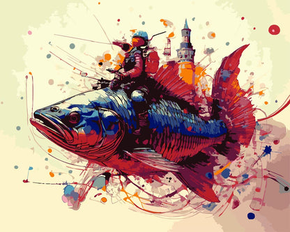 Paint By Numbers - Fish 002 - by Guenter Puschmann