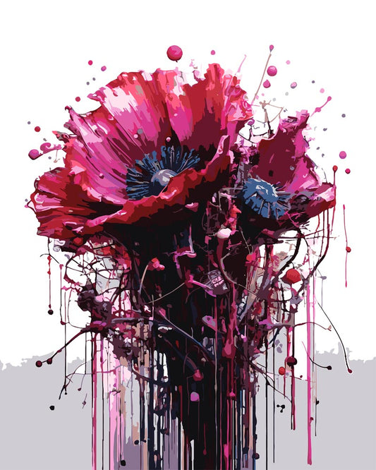 Paint By Numbers - Flowers 001 - by Guenter Puschmann