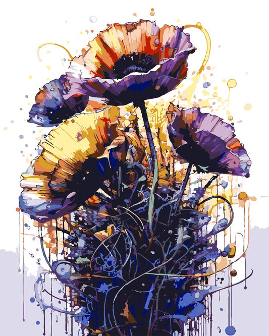Paint By Numbers - Flowers 002 - by Guenter Puschmann