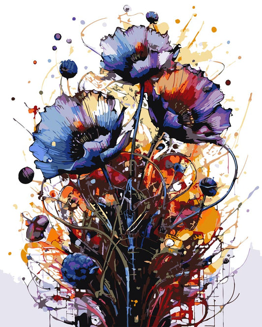 Paint By Numbers - Flowers 003 - by Guenter Puschmann