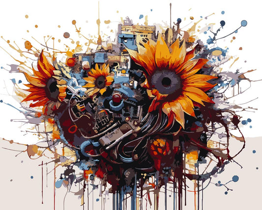 Paint By Numbers - Flowers 004 - by Guenter Puschmann
