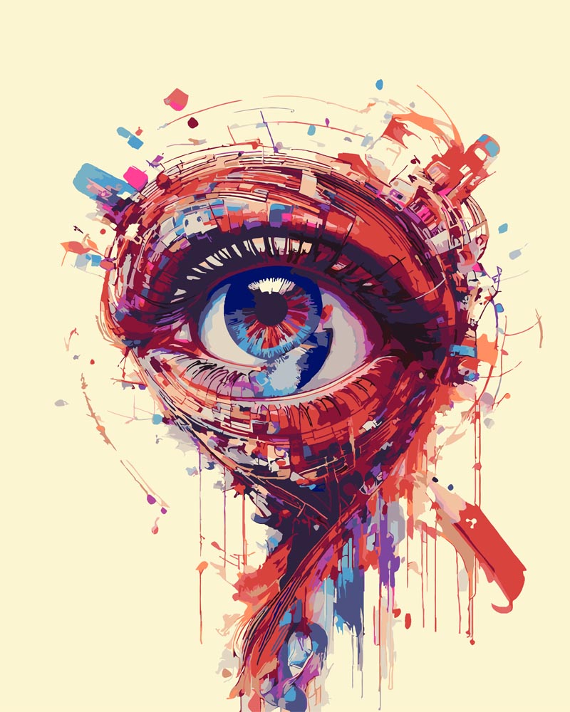 
Paint By Numbers - Look at me 002 - by Guenter Puschmann