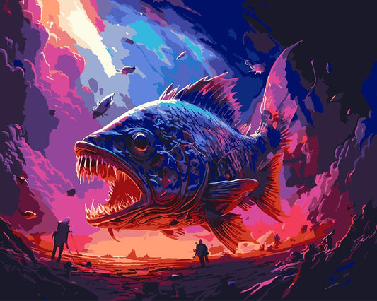 Paint By Numbers - Nightmare 001 - by Guenter Puschmann