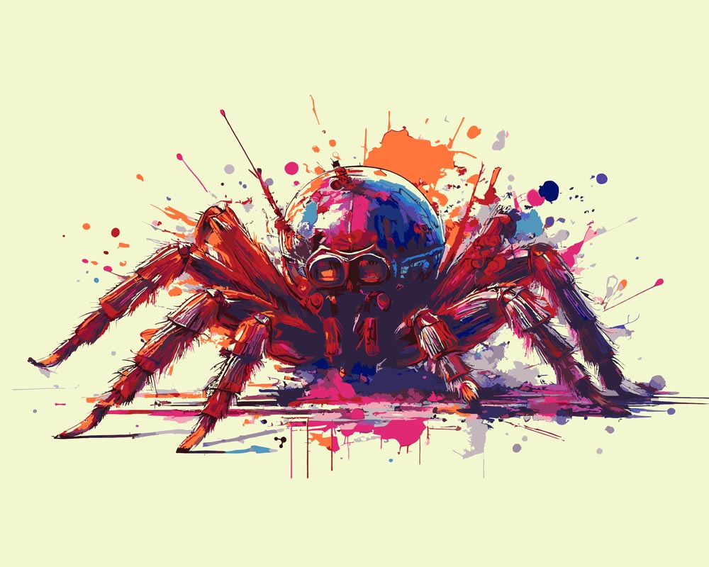 Paint By Numbers - Spider from Mars 001 - by Guenter Puschmann