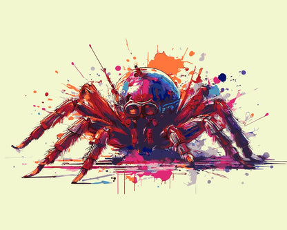 Paint By Numbers - Spider from Mars 001 - by Guenter Puschmann
