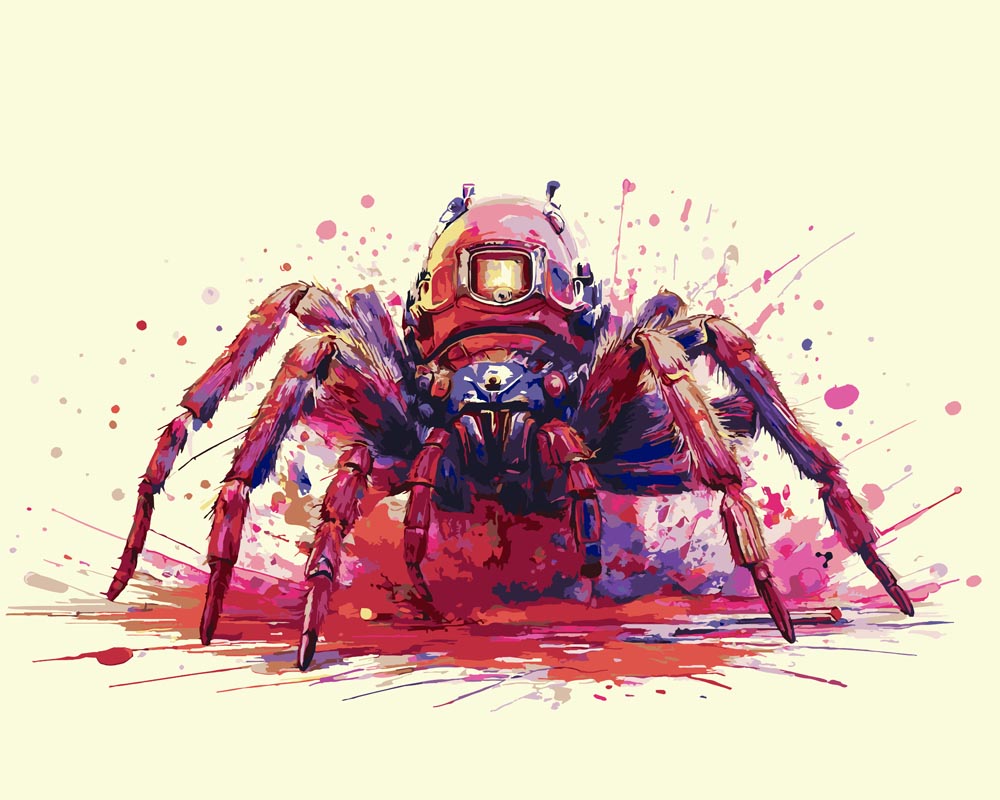 Paint By Numbers - Spider from Mars 005 - by Guenter Puschmann