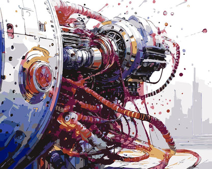Paint By Numbers - Techno Series A 388 - by Guenter Puschmann
