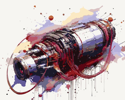 Paint By Numbers - Techno Series A 392 - by Guenter Puschmann