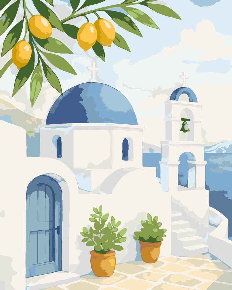 
Paint by Numbers - Lemons in Mykonos