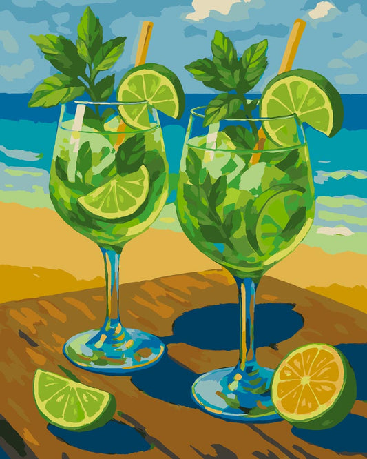 Paint by Numbers - Green Aperitivo