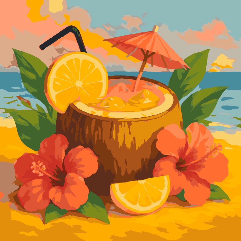 
Paint by Numbers - Tropical Lemon Bliss