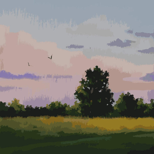 Paint by Numbers – Winter Forest at Golden Dusk - by Mariia Sukalova