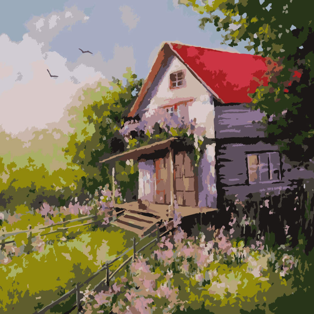 Paint by Numbers – Peaceful Meadow Landscape - by Mariia Sukalova