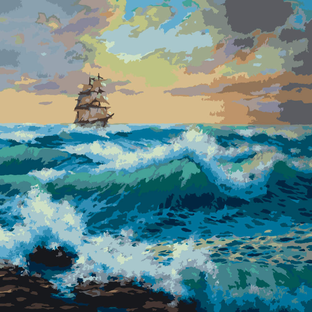 Paint by Numbers – Cozy Mountain Cabin - by Mariia Sukalova