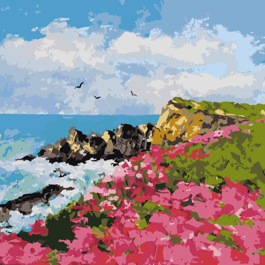 Paint by Numbers - Pond Reflection on a Sunny Day - by Mariia Sukalova