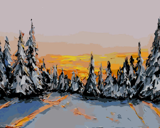 Paint by Numbers – Blue Flowers in a Ceramic Vase - by Mariia Sukalova