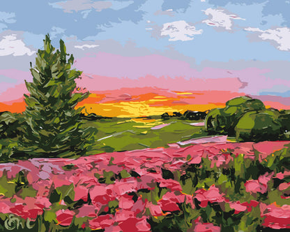 Paint by Numbers – Winter Forest at Golden Dusk - by Mariia Sukalova