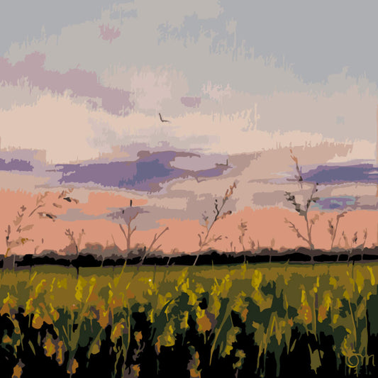 Paint by Numbers - Meadow Stream at Dusk - by Mariia Sukalova