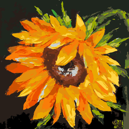 Paint by Numbers - Meadow Stream at Dusk - by Mariia Sukalova