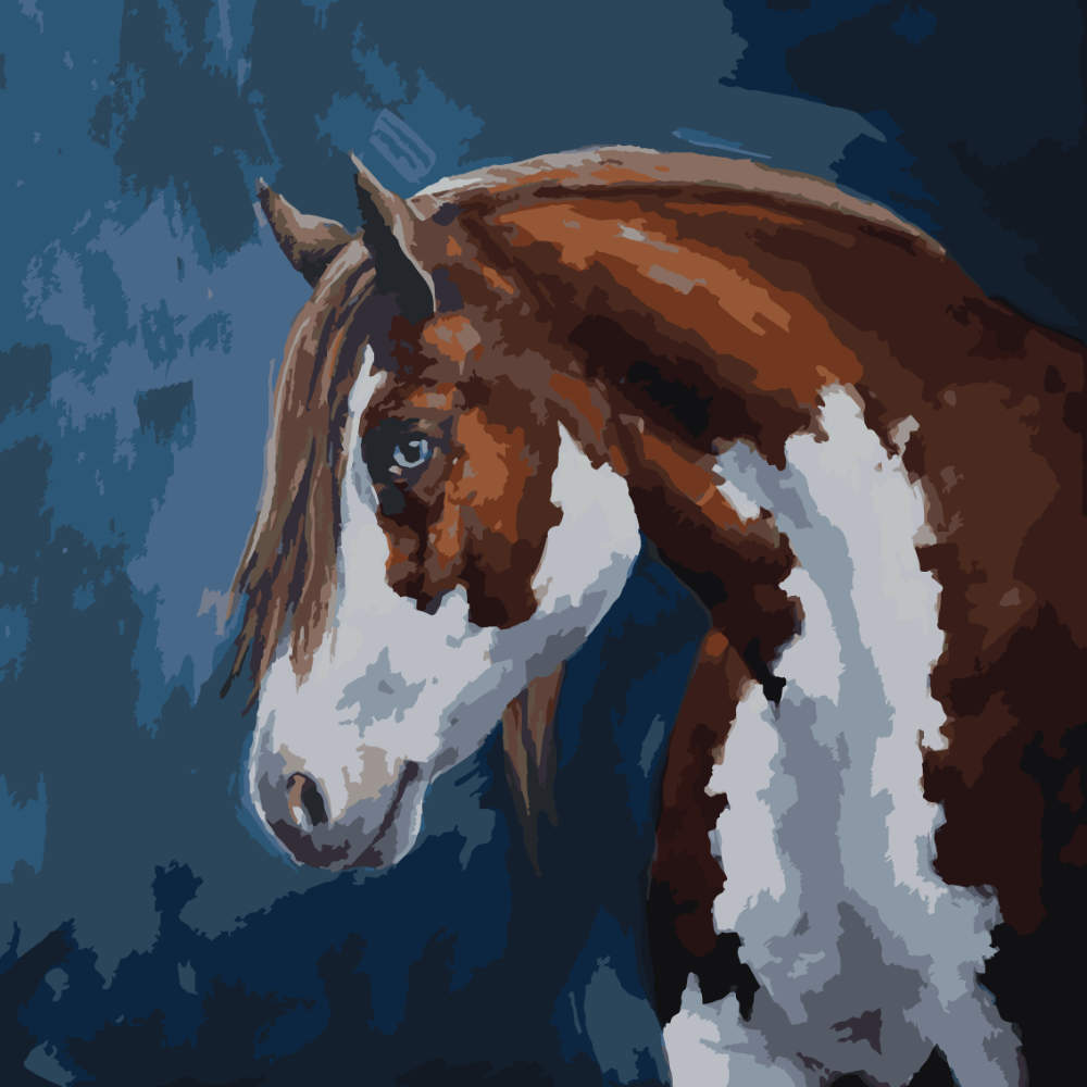 Paint by Numbers - Meadow Stream at Dusk - by Mariia Sukalova