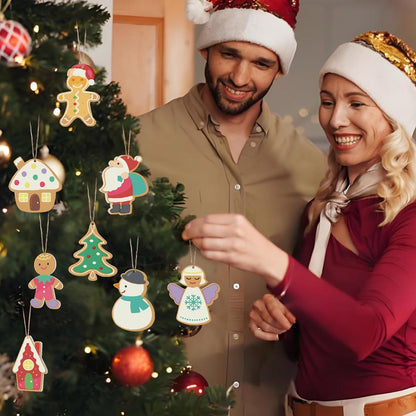 Paint by Numbers – 8 Christmas Ornaments – Gingerbread Village & Holiday Figures Set