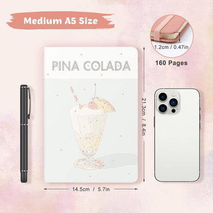 Paint by Numbers Hardcover Journal Notebook - Pina Colada Cocktail