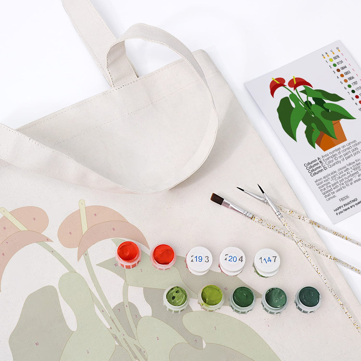 
Paint by Numbers – DIY Totebag | Potted Charm