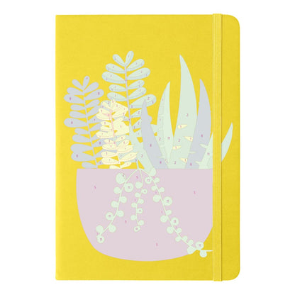 Paint by Numbers Hardcover Journal Notebook - Succulent Potted Plant