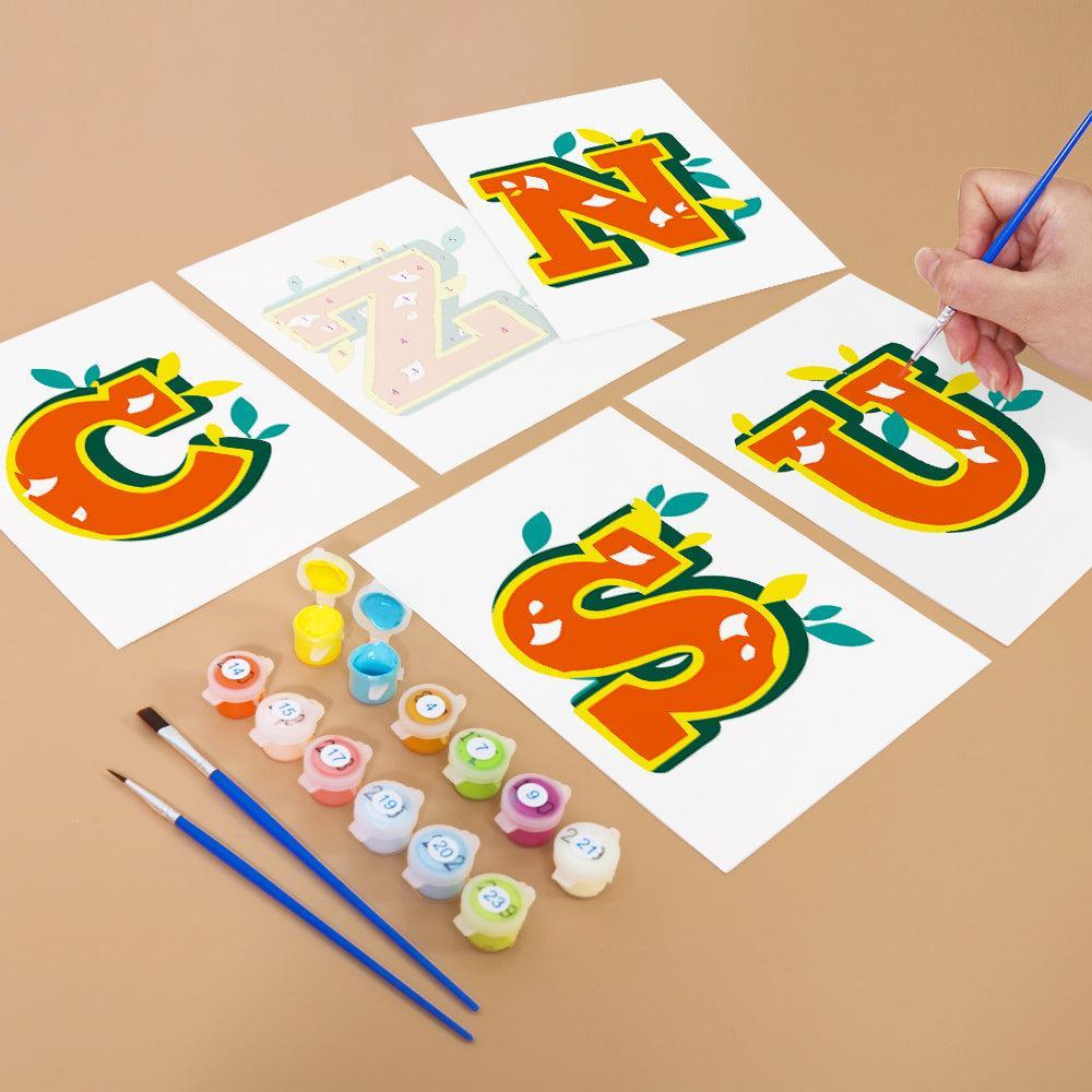 
Paint by Numbers – Alphabet Painting Kit | Citrus Garden Letters A–Z