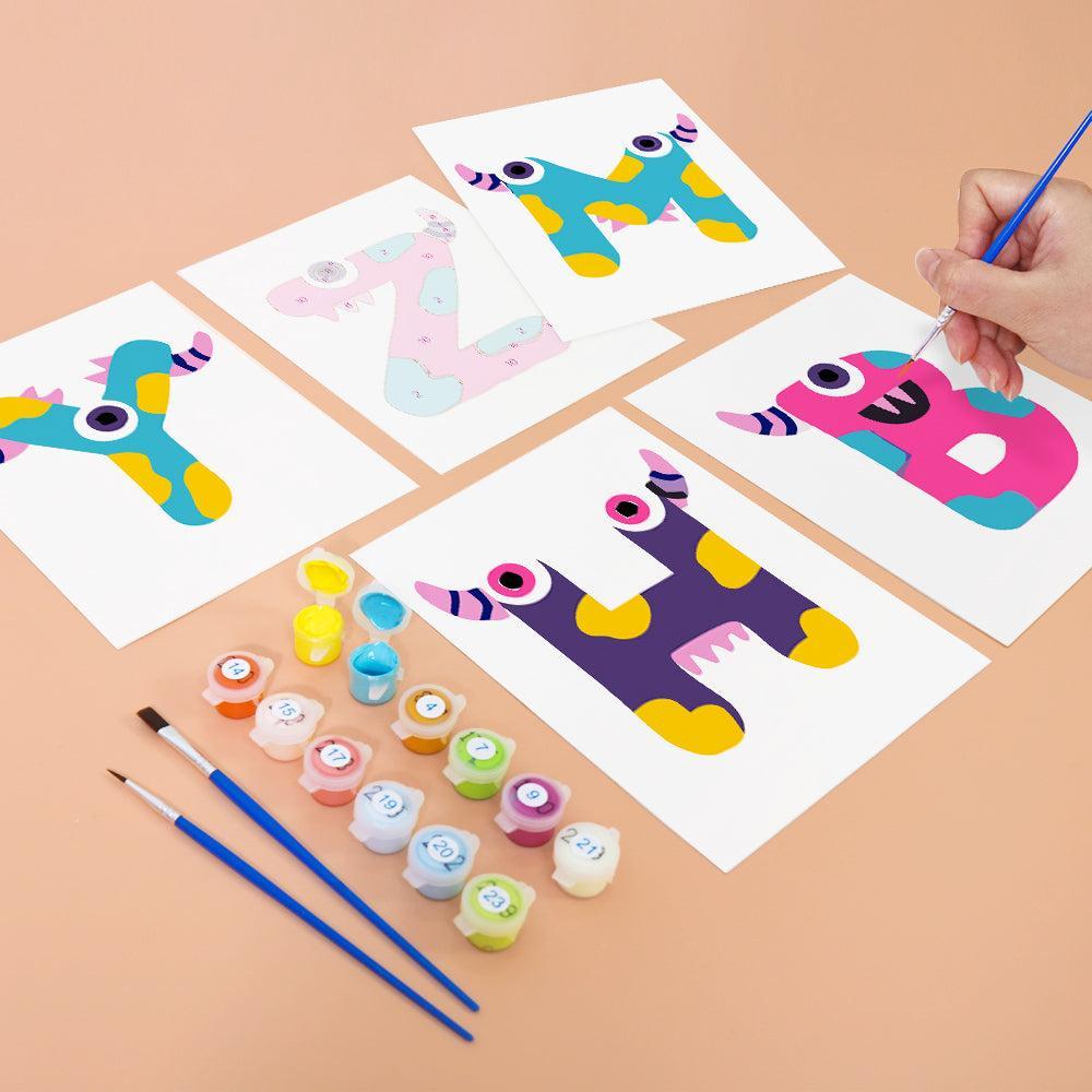 
Paint by Numbers – Alphabet Painting Kit | Color Pop Monster Letters A–Z