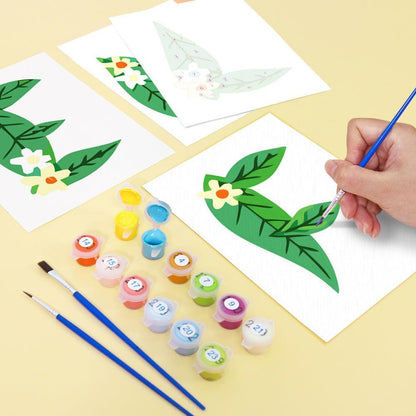 Paint by Numbers – Alphabet Painting Kit | A to Z Leafy Green Letters