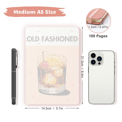 Paint by Numbers Hardcover Journal Notebook - Old Fashioned Cocktail