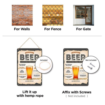 Paint by Numbers – Vintage Metal Bar Art | Beer Around the World