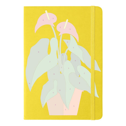 Paint by Numbers Hardcover Journal Notebook - Succulent Potted Plant