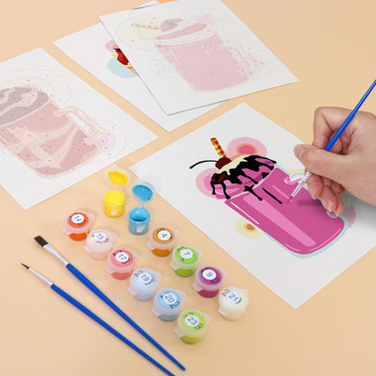 Paint by Numbers – 6 Mini Paintings | Milkshake Set 2