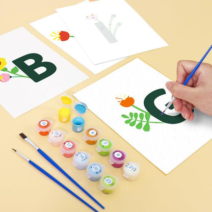 Paint by Numbers – Alphabet Painting Kit | A to Z Floral Letters