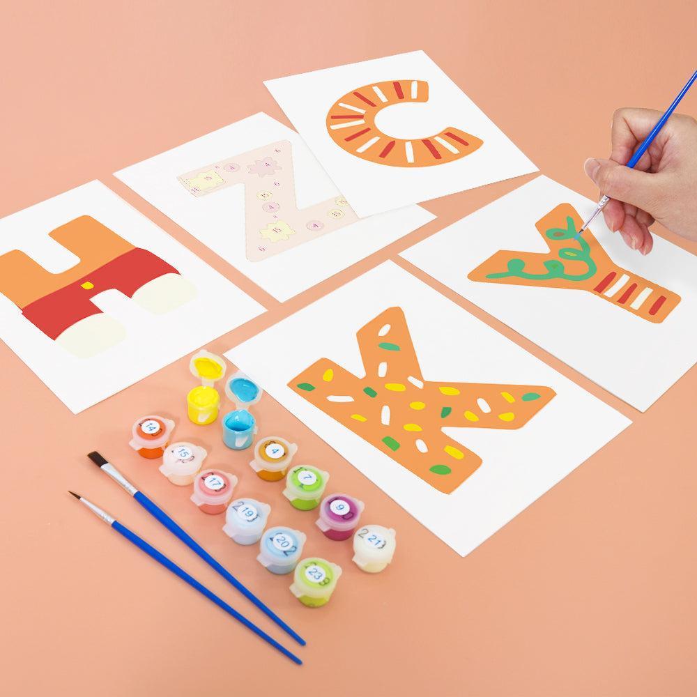 
Paint by Numbers – Alphabet Painting Kit | Gingerbread Holiday Letters A–Z