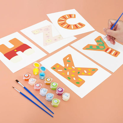 Paint by Numbers – Alphabet Painting Kit | Gingerbread Holiday Letters A–Z