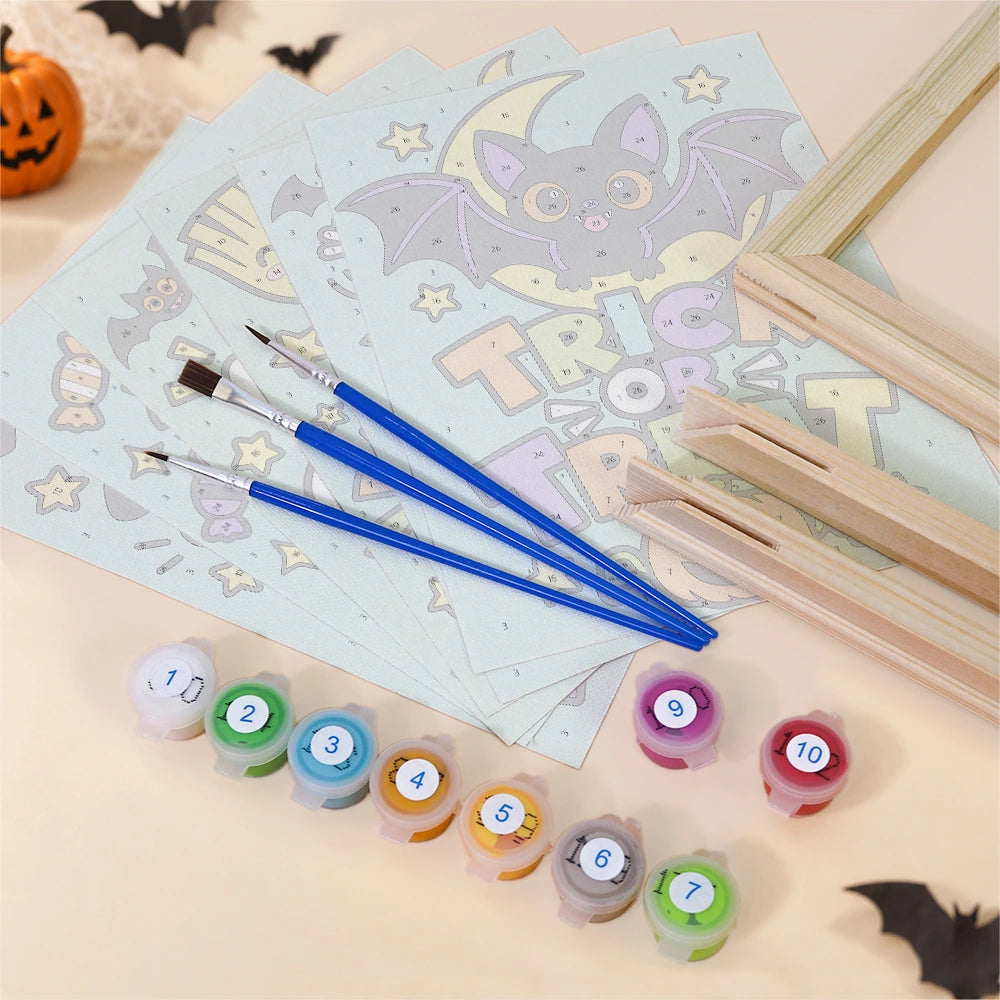 Paint by Numbers – 6 Mini Paintings | Hocus Pocus Comic Lettering Set