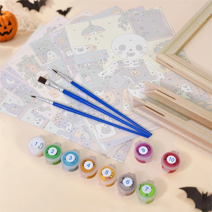 Paint by Numbers – 6 Mini Paintings | Monsters in the Kitchen Set