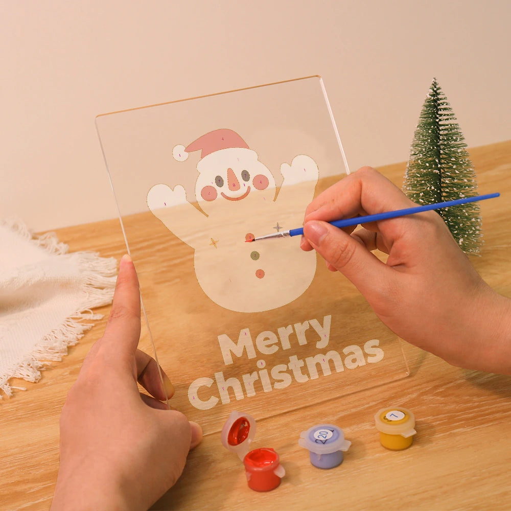 Paint by Numbers - Christmas Light | Cheering Little Snowman