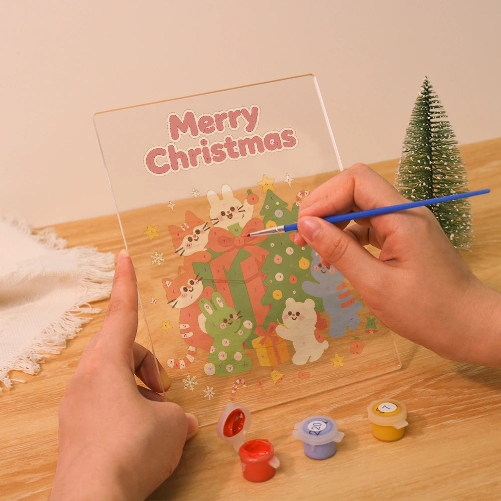 
Paint by Numbers - Christmas Light | Christmas Animals with Presents
