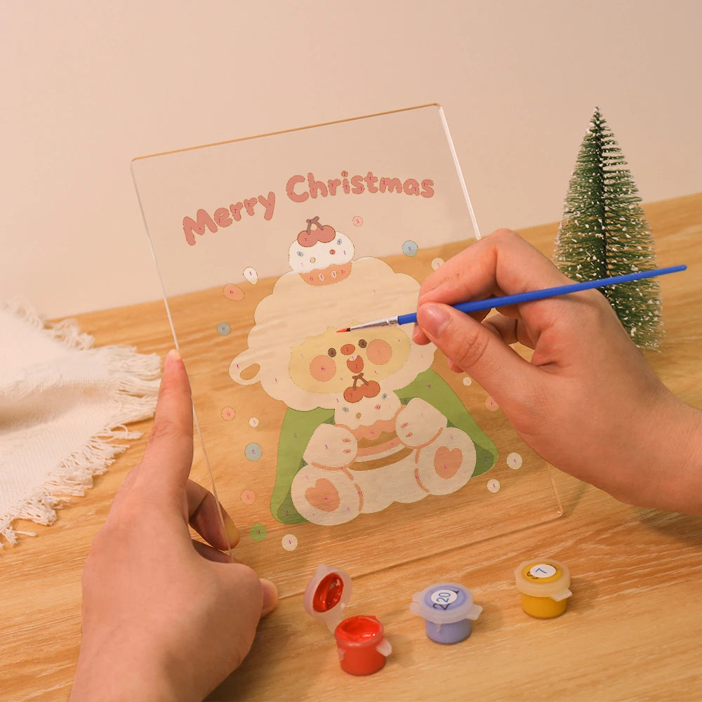 Paint by Numbers - Christmas Light | Little Sheep with Cupcake