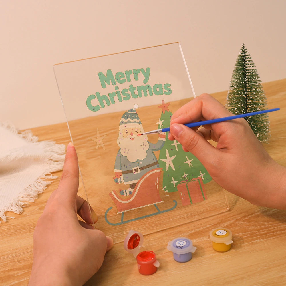 
Paint by Numbers - Christmas Light | Santa's Sleigh by the Sparkling Tree