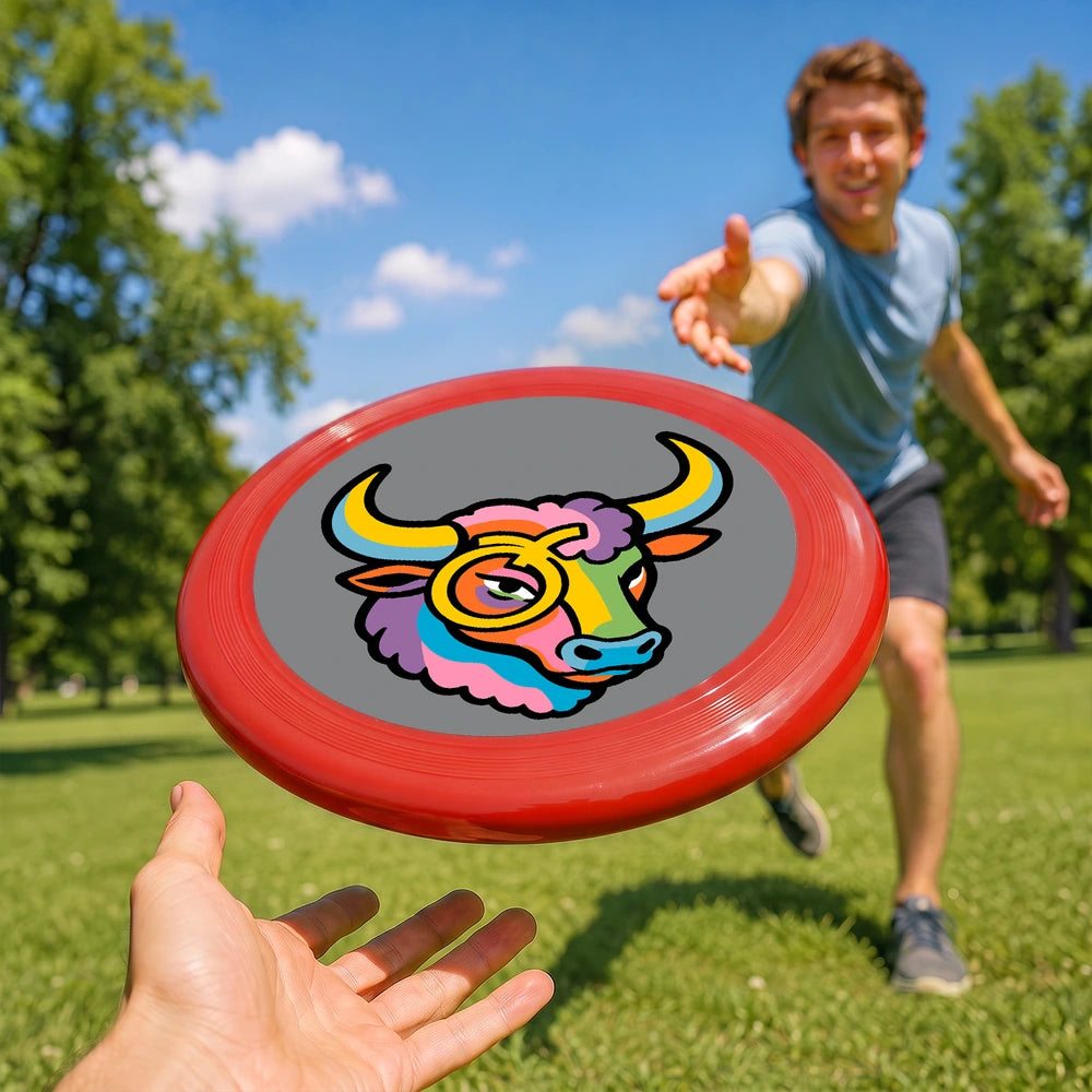 Paint by Numbers - Frisbee | Colorful Bull Head