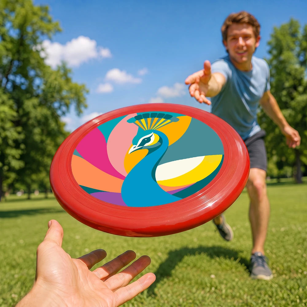 
Paint by Numbers - Frisbee | Colorful Peacock
