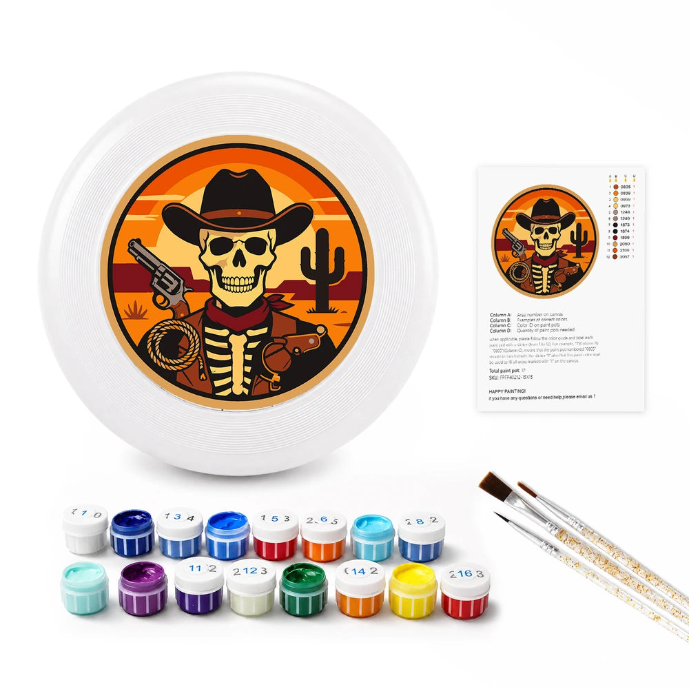 Paint by Numbers - Frisbee | Cowboy Skeleton