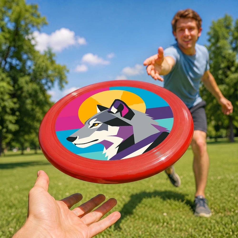 
Paint by Numbers - Frisbee | Geometric Wolf Head