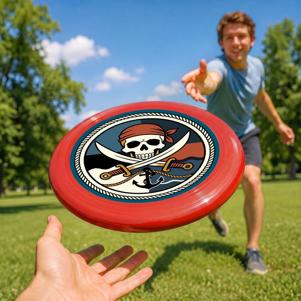 Paint by Numbers - Frisbee | Pirate Skull and Swords